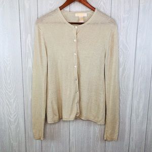 Brooks Brothers | Linen Cardigan Ribbed Sweater
